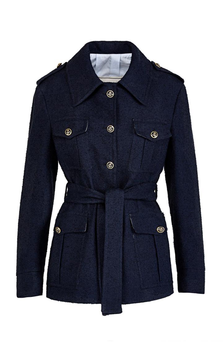 Giuliva Heritage Collection Sahariana Linen Cotton Blend Jacket