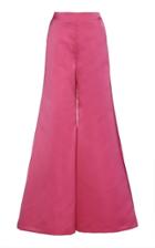 Sara Battaglia Wide Leg Glossy Pant