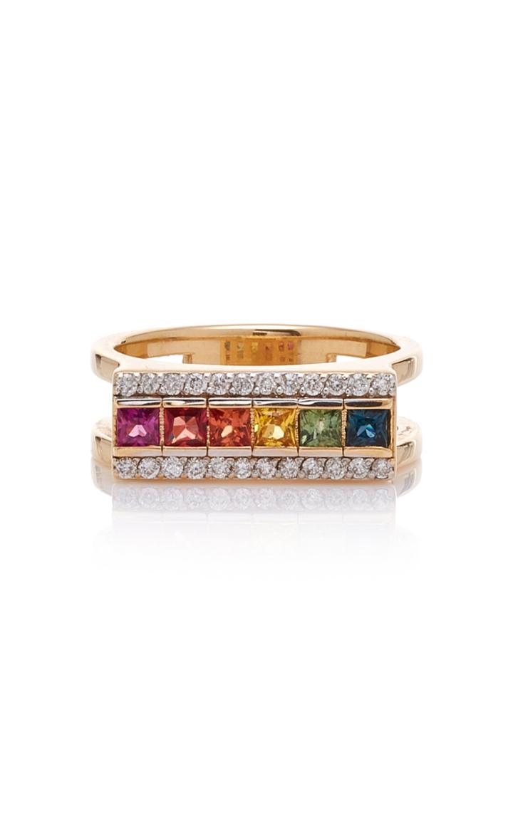 Mateo Gold Sapphire And Diamond Ring