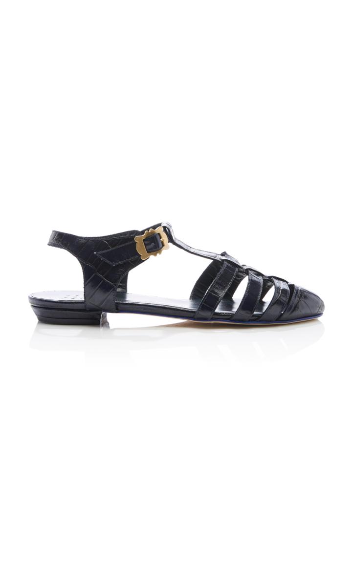 Trademark Scallop Faux Croc Sandal