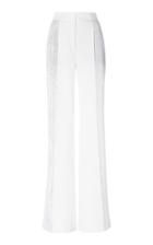 Akris Farida Metallic Foil-pleated Boot-leg Pants
