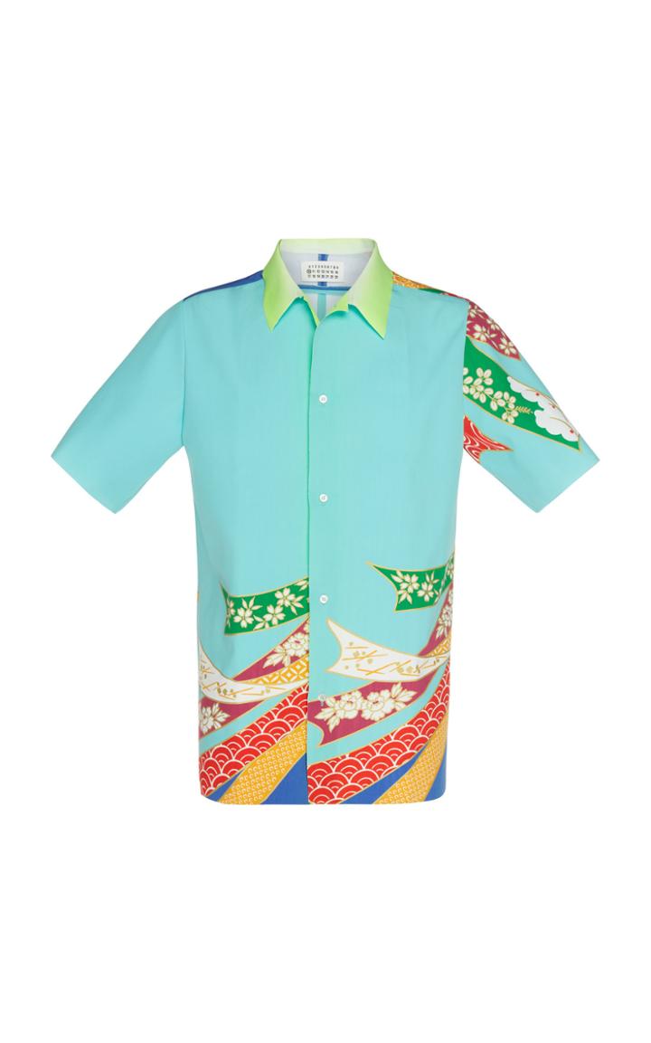 Maison Margiela Printed Poplin Button-up Shirt