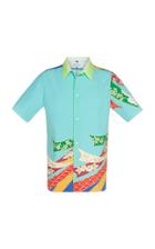 Maison Margiela Printed Poplin Button-up Shirt