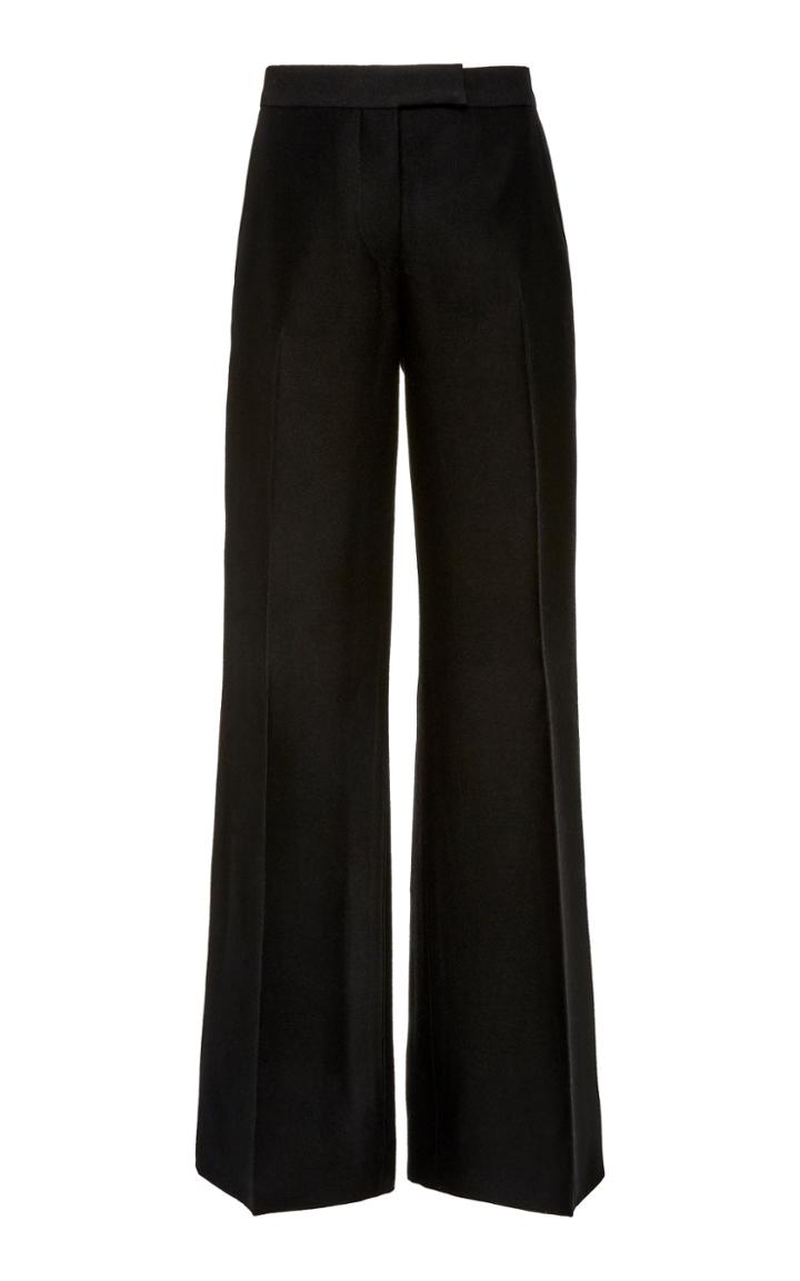 Marina Moscone Wool-blend Straight-leg Pants