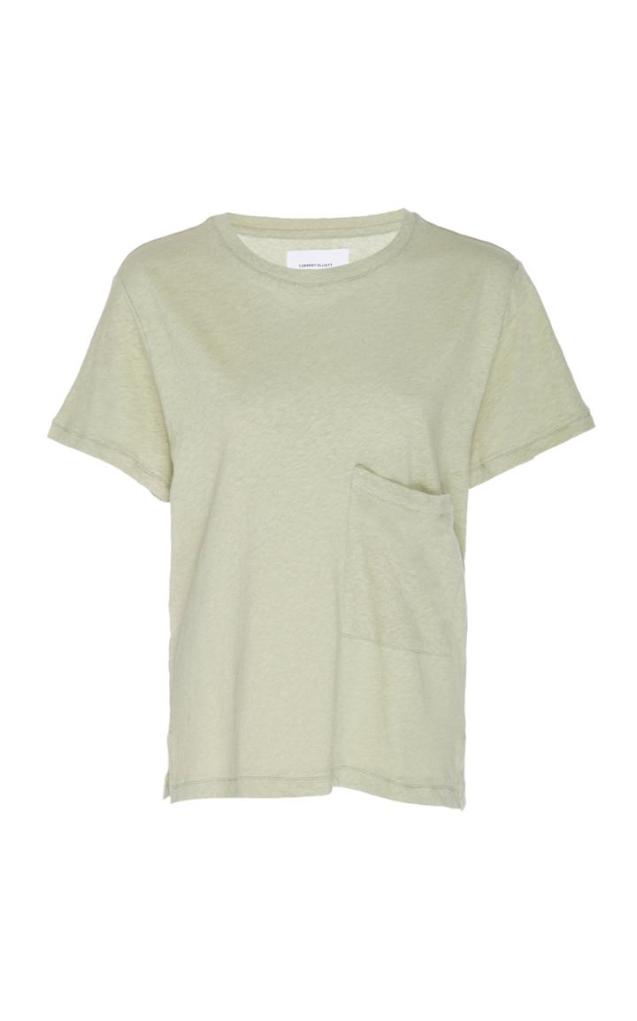 Current/elliott Drop Pocket Linen-cotton T-shirt