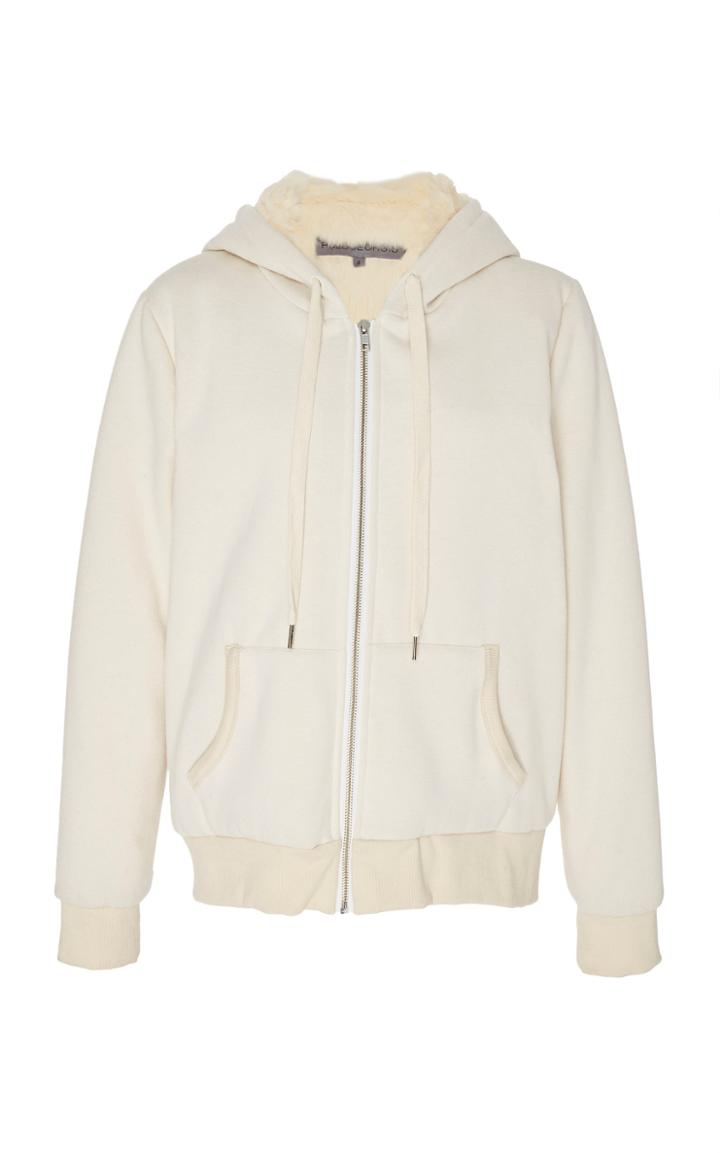 Pologeorgis Zoe Fur-lined Cotton-jersey Hooded Sweatshirt