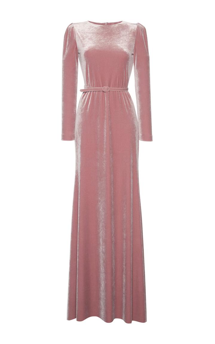 Luisa Beccaria Velvet Maxi Dress