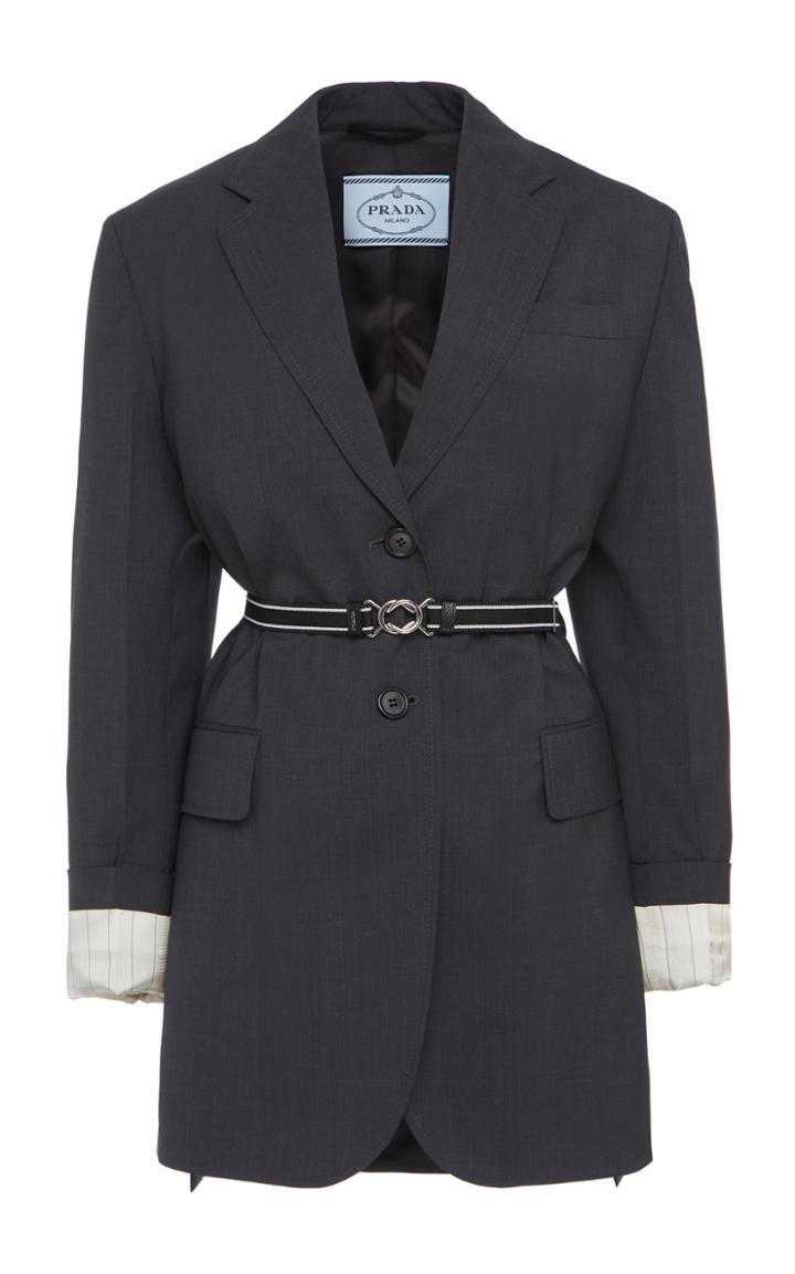 Prada Long Belted Blazer