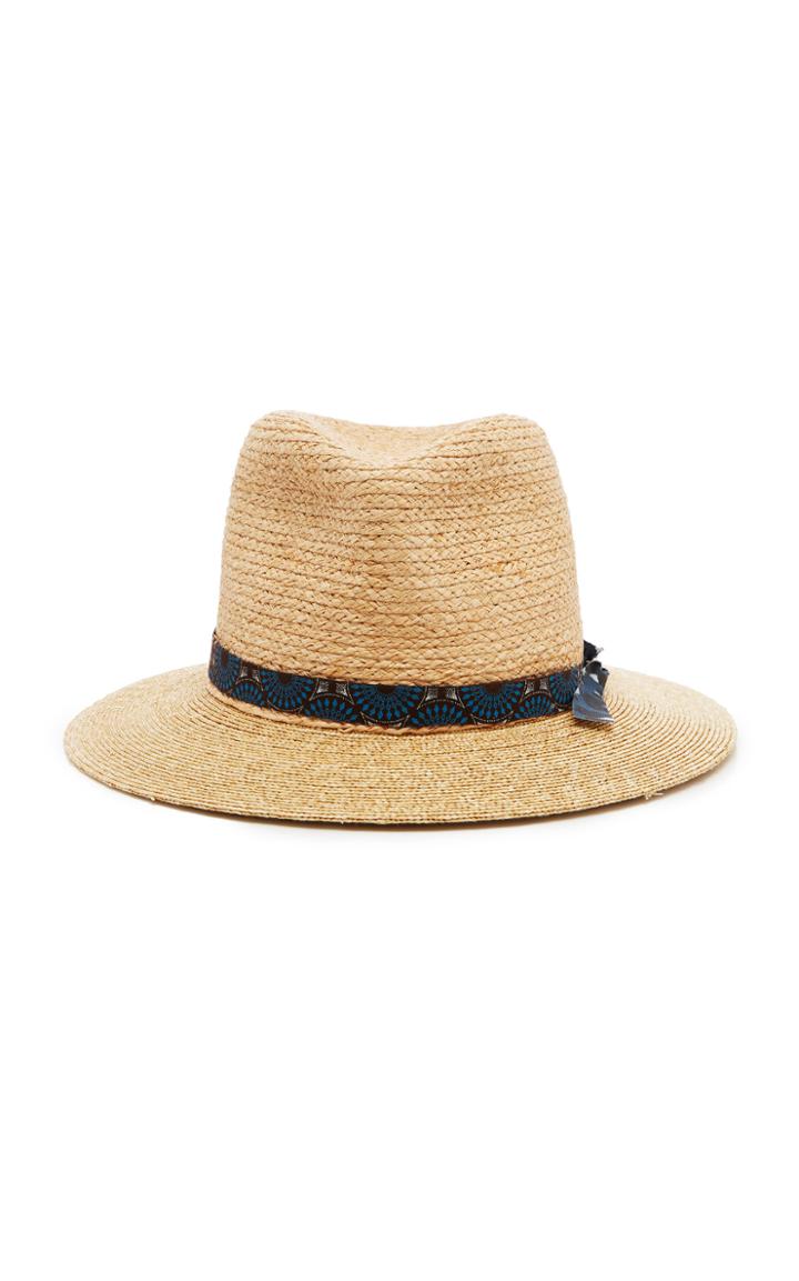 Albertus Swanepoel Exclusive Ribbon-trimmed Raffia Fedora
