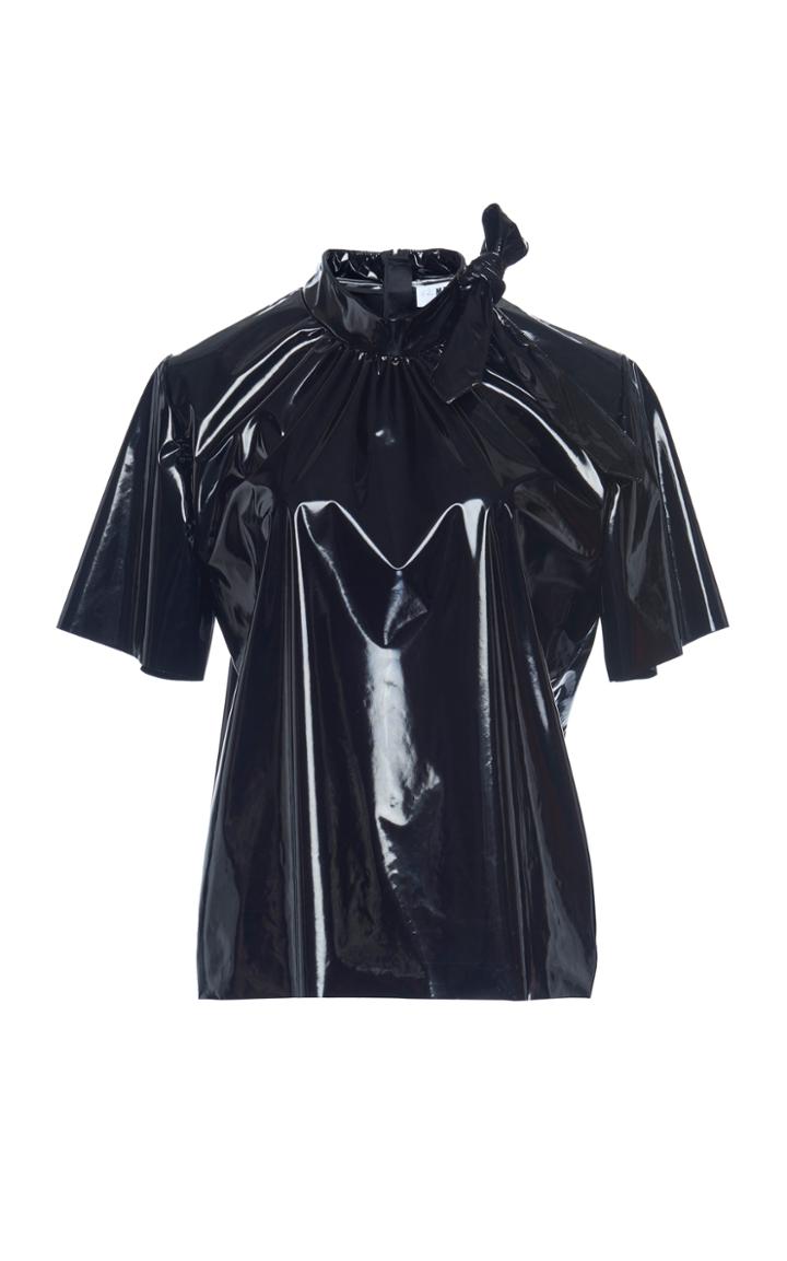 Msgm Patent Short Sleeve Top