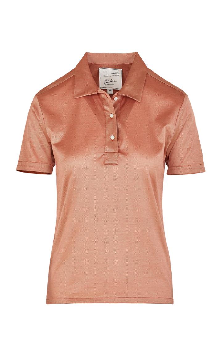 Moda Operandi Giuliva Heritage Collection The Daphne Polo Shirt Cotton Herringbone S
