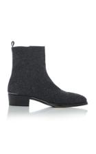 Alexander Mcqueen Glittered Leather Chelsea Boots
