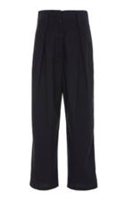 St. Agni Cavolo Cropped Linen-blend Wide-leg Pants Size: Xs