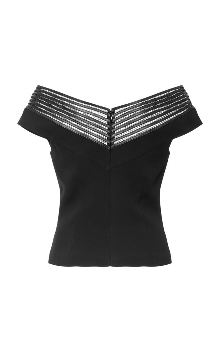 Sally Lapointe Off-the-shoulder Stretch Crepe Top