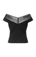 Sally Lapointe Off-the-shoulder Stretch Crepe Top