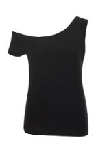 Getting Back To Square One Ribbed One Shoulder Asymmetric Tee
