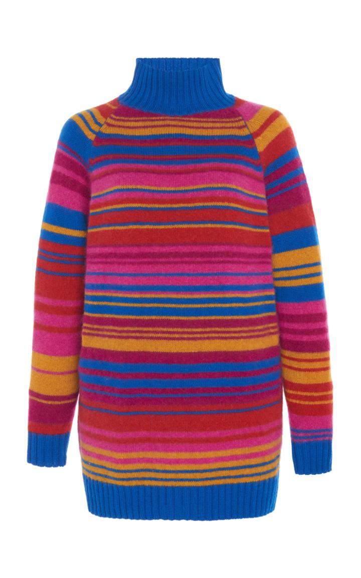 Moda Operandi The Elder Statesman Crazy Stripe Multi-toned Cashmere Sweater Size: Xs