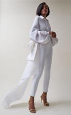 Semsem Bow-accented Wool-blend Skinny-leg Pants