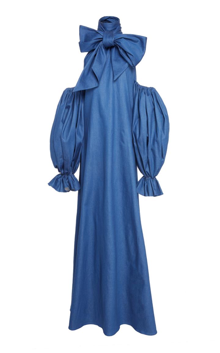 Leal Daccarett Pispirispi Puff-sleeve Denim Dress