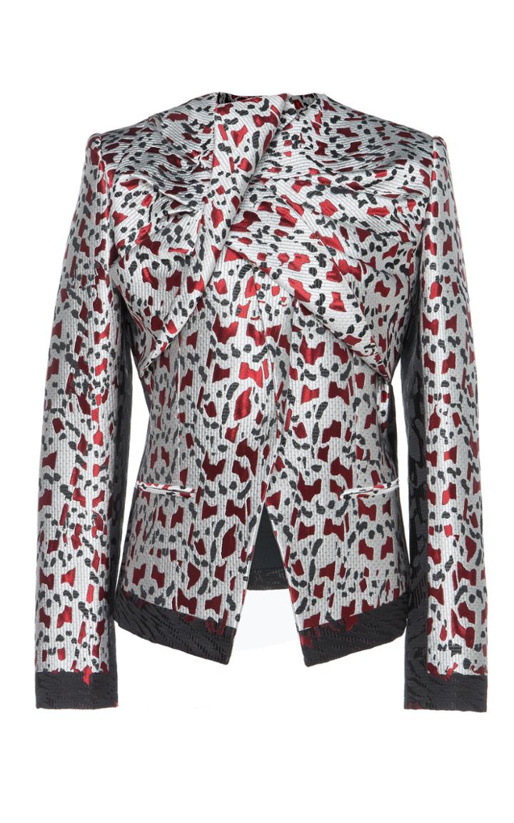 Haider Ackermann Draped Metallic Print Jacket