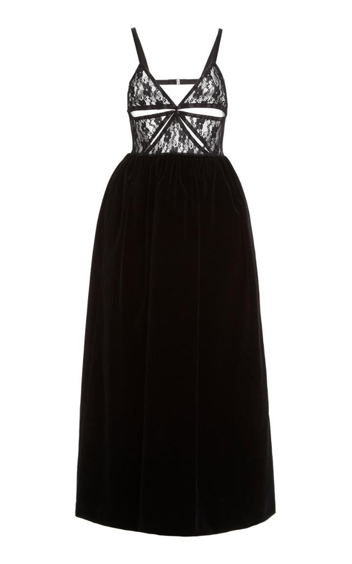 Moda Operandi Christopher Kane Lace-accented Velvet Cupcake Dress