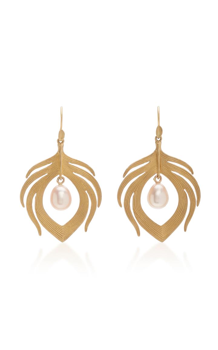 Annette Ferdinandsen 14k Gold And Pearl Earrings