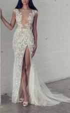 Adam Zohar Agnes Leaf Lace Gown