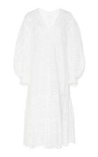 Carolina Herrera Oversized Broderie-anglaise Cotton Dress
