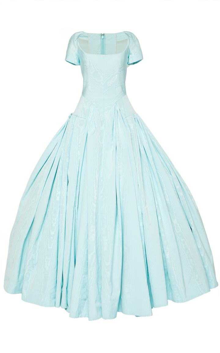 Zac Posen Cotton Drop-waist Gown