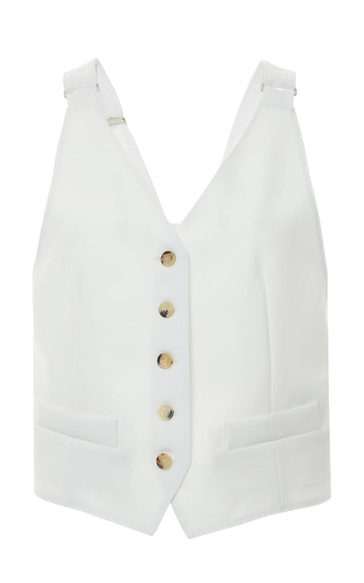 Moda Operandi Max Mara Remo Cotton-gabardine Crisscross-back Vest Size: 4
