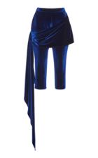 Moda Operandi Hellessy Ledbury Velvet Draped Cropped Pants Size: 2