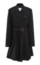 Salvatore Ferragamo Belted Wool Trench Dress