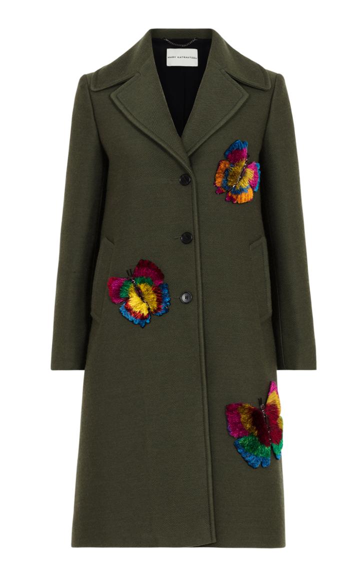 Mary Katrantzou Kestrel Butterfly Embroidered Coat