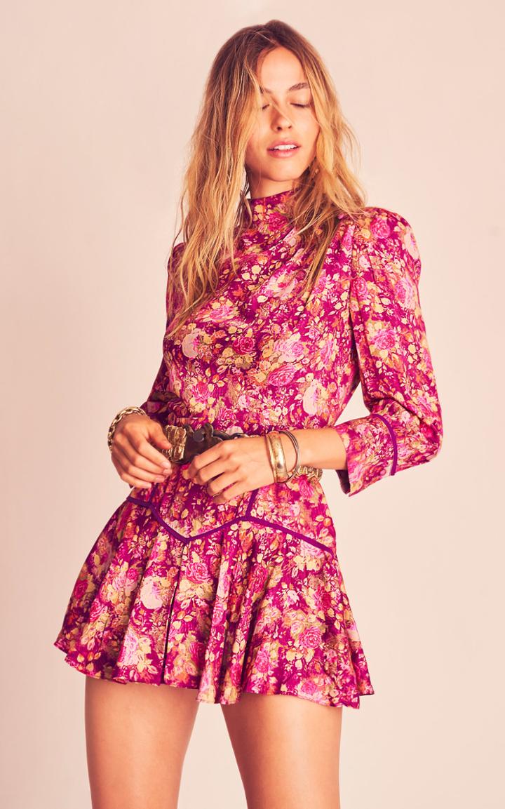 Moda Operandi Loveshackfancy Mayberry Floral Crepe Mini Dress