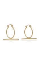 Wasson Linear Bar 14k Gold Hoop Earrings