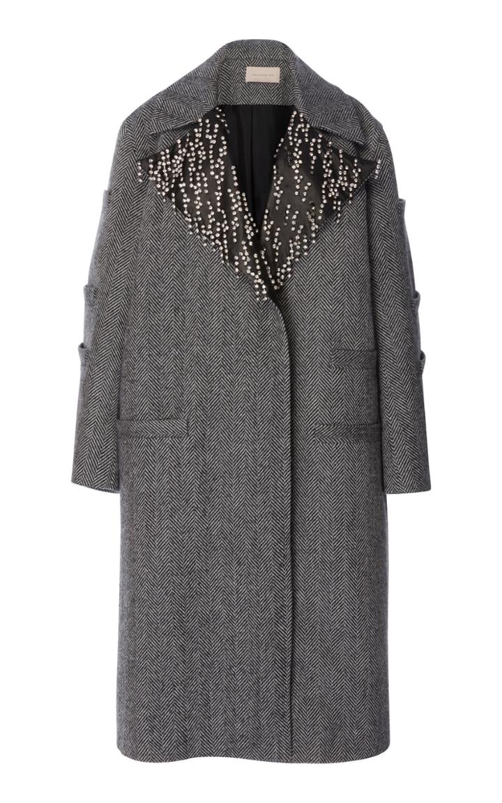 Christopher Kane Herringbone Multi Pocket Coat