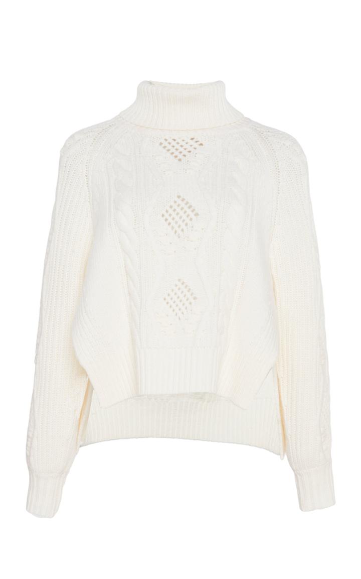 Loulou Studio Ventotene Mixed-knit Turtleneck Sweater