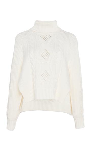 Loulou Studio Ventotene Mixed-knit Turtleneck Sweater