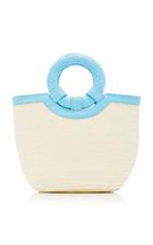 Adriana Castro Watersnake Trimmed Straw Tote