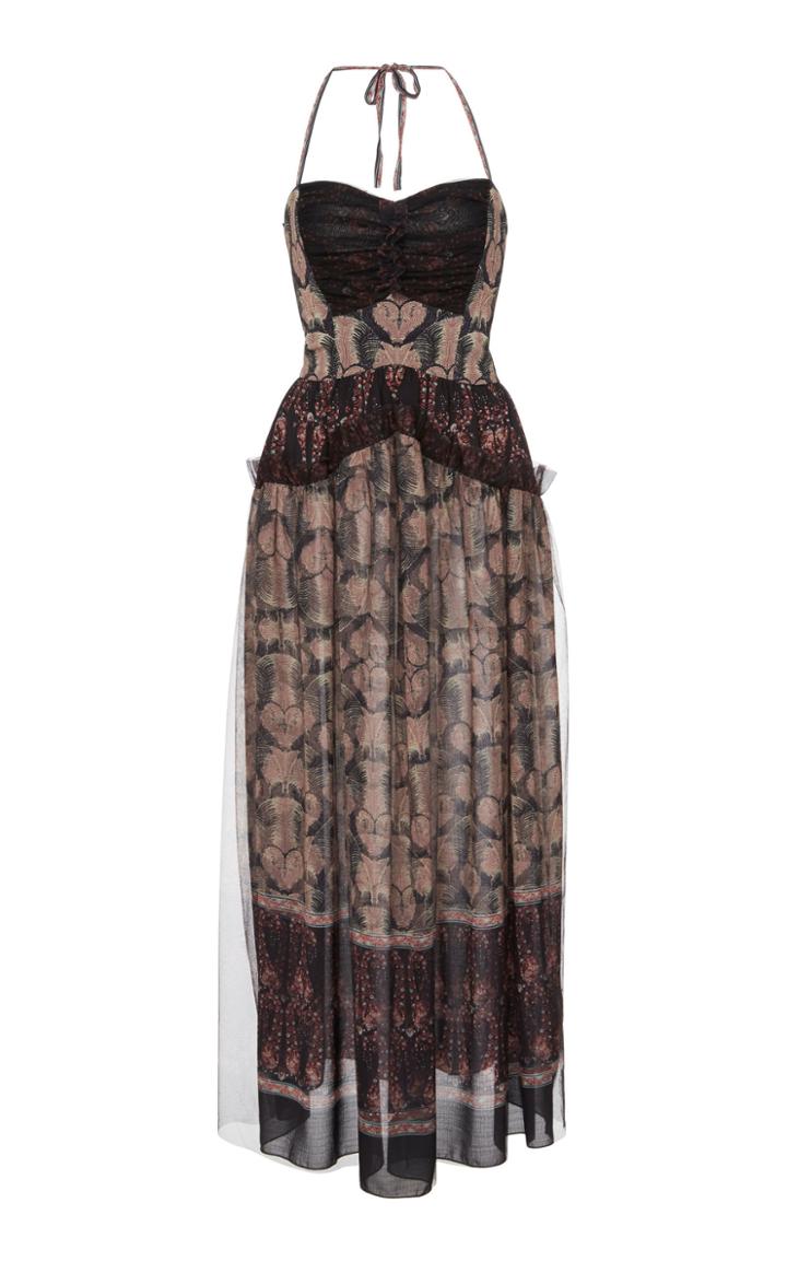Anna Sui Paisley Border Maxi Dress