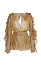 Leal Daccarett Alena Lam Peek-a-boo Neckline Blouse