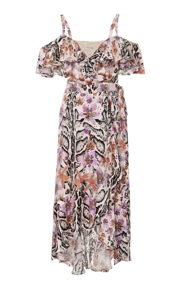 Temperley London Safari Printed Wrap Dress
