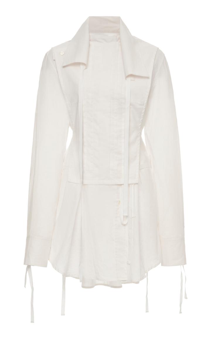 Moda Operandi Ann Demeulemeester Bibbed Poplin Shirt