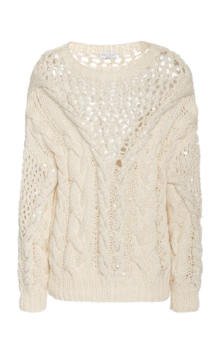 Brunello Cucinelli Oversized Cable-knit Cotton Sweater