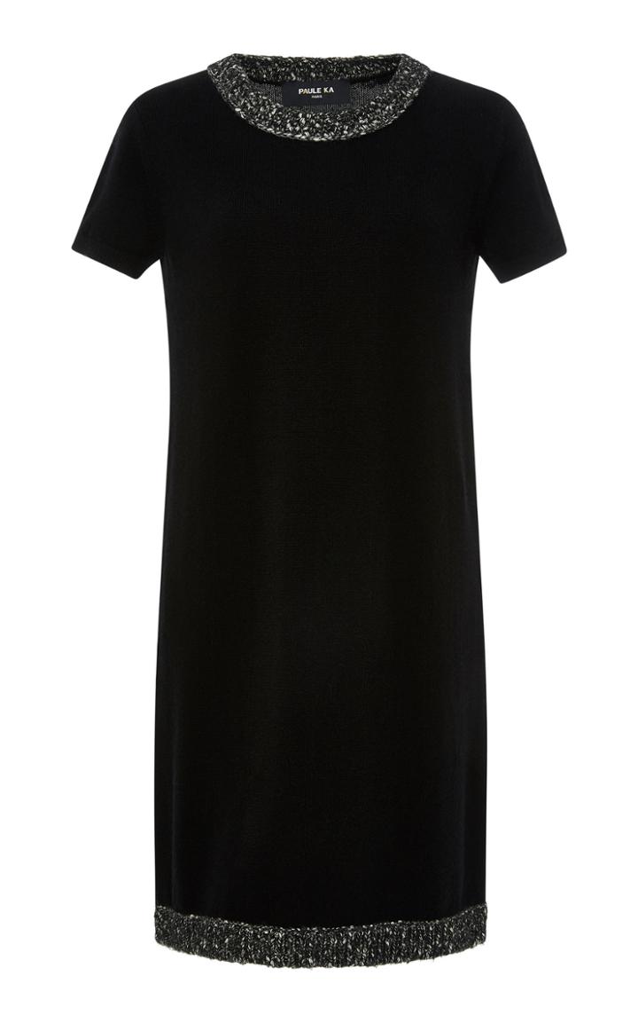 Paule Ka Wool-blend Short Sleeve Dress