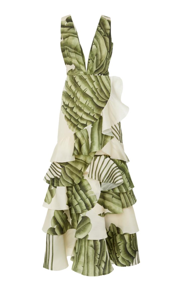 Johanna Ortiz Coconut Palm Organza Dress