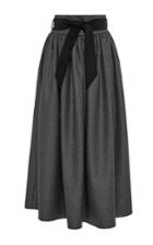 Martin Grant Dark Wool High Waisted Skirt With Belt