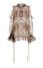 Naeem Khan Cold Shoulder Blouse