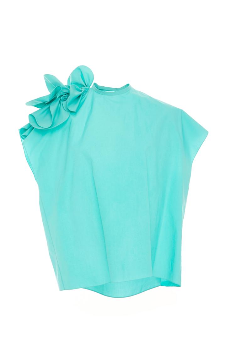 Delpozo Poplin Top With Petals