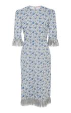 The Vampire's Wife Metallic Printed Cotton-voile Midi Dress